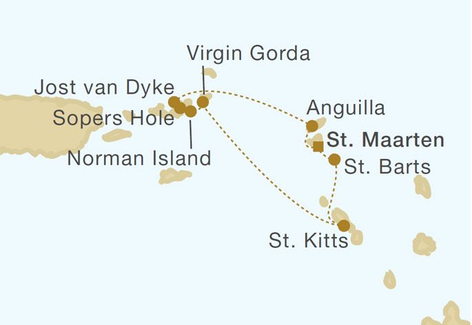 Star Flyer - Treasure Islands Christmas Cruise 7 Nights Itinerary Map